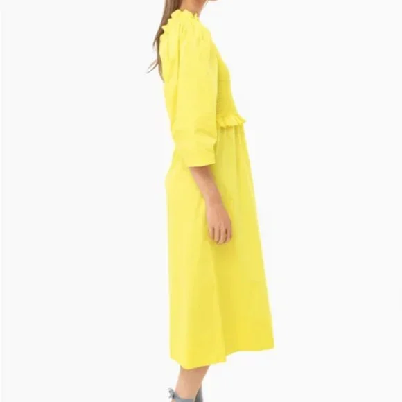 Tabitha smocked dress in Citron by Sea New York--Size 2. - Picture 2 of 7